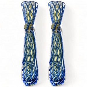 3.25" Netted Elegance Artful Smoke Vase Chillum Hand Pipes 2Ct - [RKD44]
